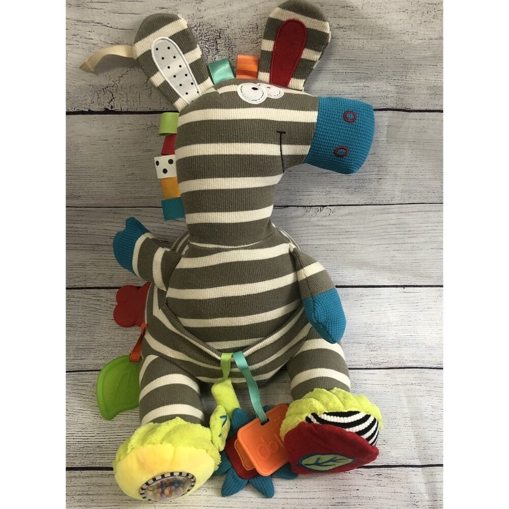 Dolce Toys Baby Activity Zebra Plush Toy